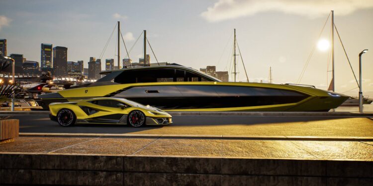 Lamborghini and Italian Sea Group Launch 101-Foot Superyacht