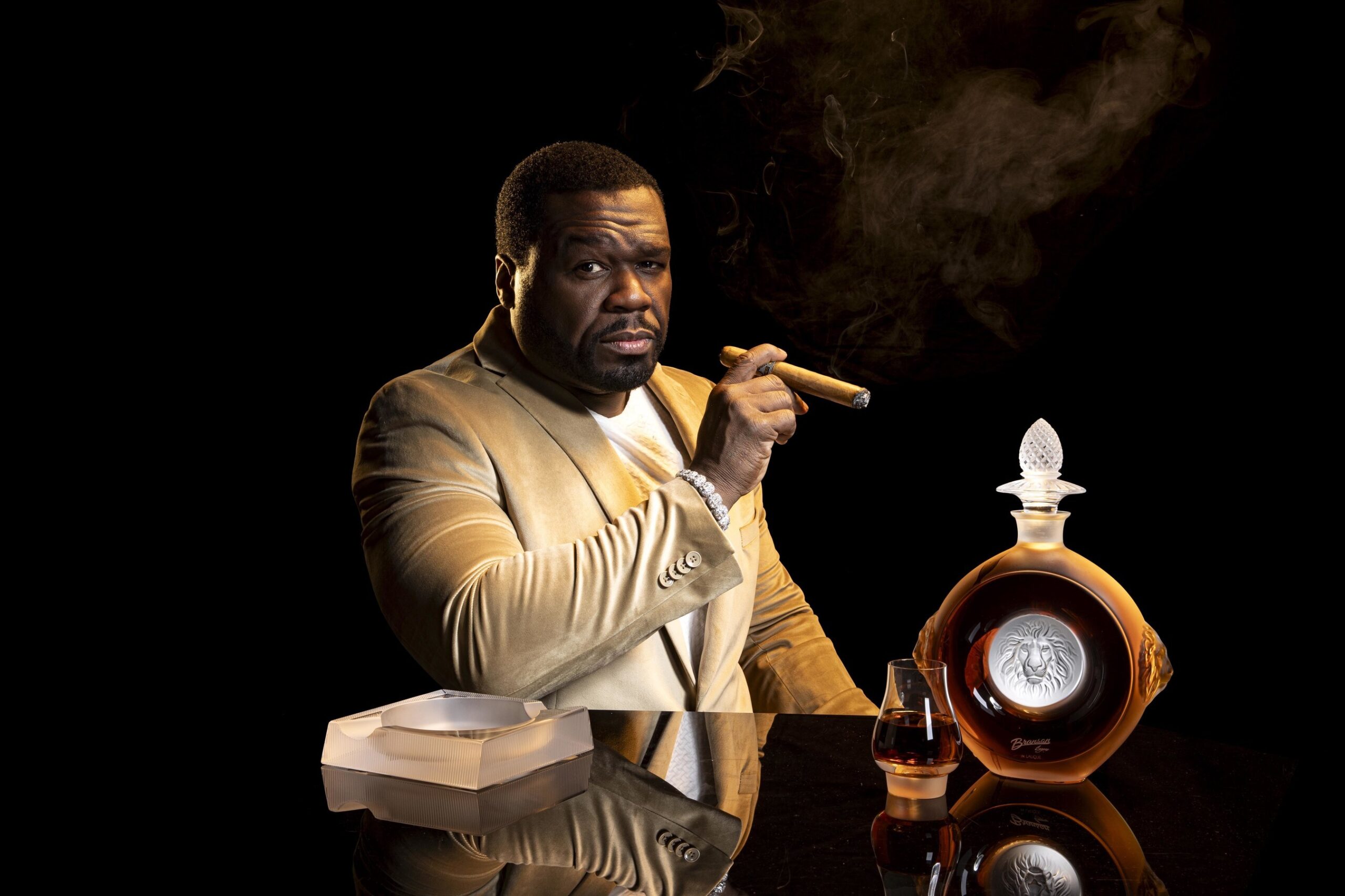 50 Cent & Lalique Unveil Ultra-Exclusive '505 Edition' Branson Cognac Decanter